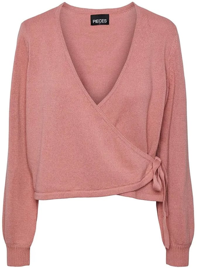 Pieces Trista Wrap Trui Met V-hals Roze 2XL Vrouw