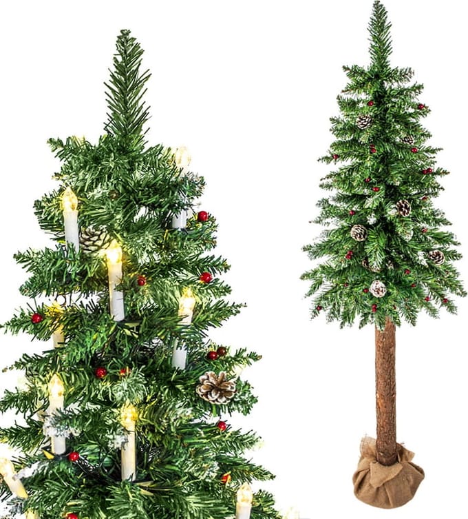 Sapin de Noël artificiel - Noname - 220 cm - Vert - PVC - Décoration incluse vert