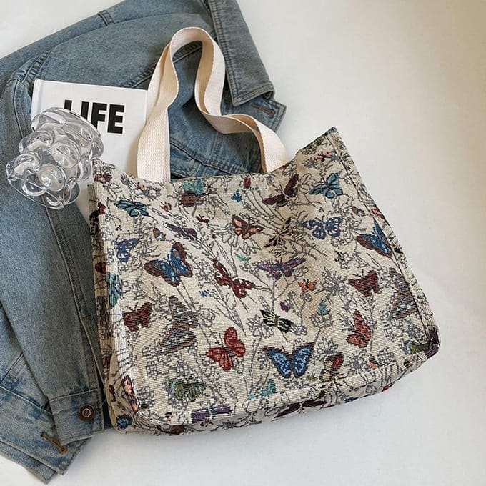 Grote Capaciteit Commuter Tote Bag Dames Canvas Tas Dames Ins College Studenten' Les Mode Eén-schouder Handtas gray