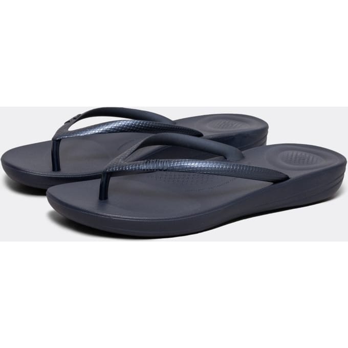 FitFlop Iqushion Ergonomic Flip-Flops TPU Dames Slippers - Midnight Navy