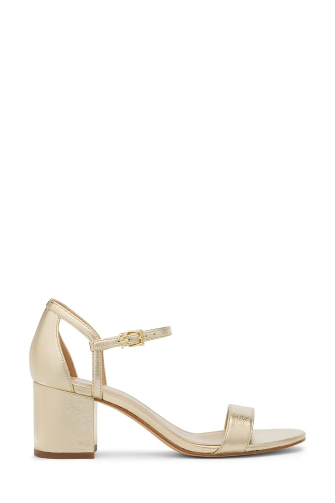 Michael Kors Simone Block Heel Sandal Pale Gold Taglia: 37 | Infradito Outlet | Donna | Giallo