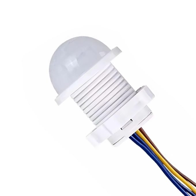 Rosfix Inbouw Bewegingssensor PIR - 230V, 20 Mm Inbouwgat, 90s Schakelduur - 110° Kegel