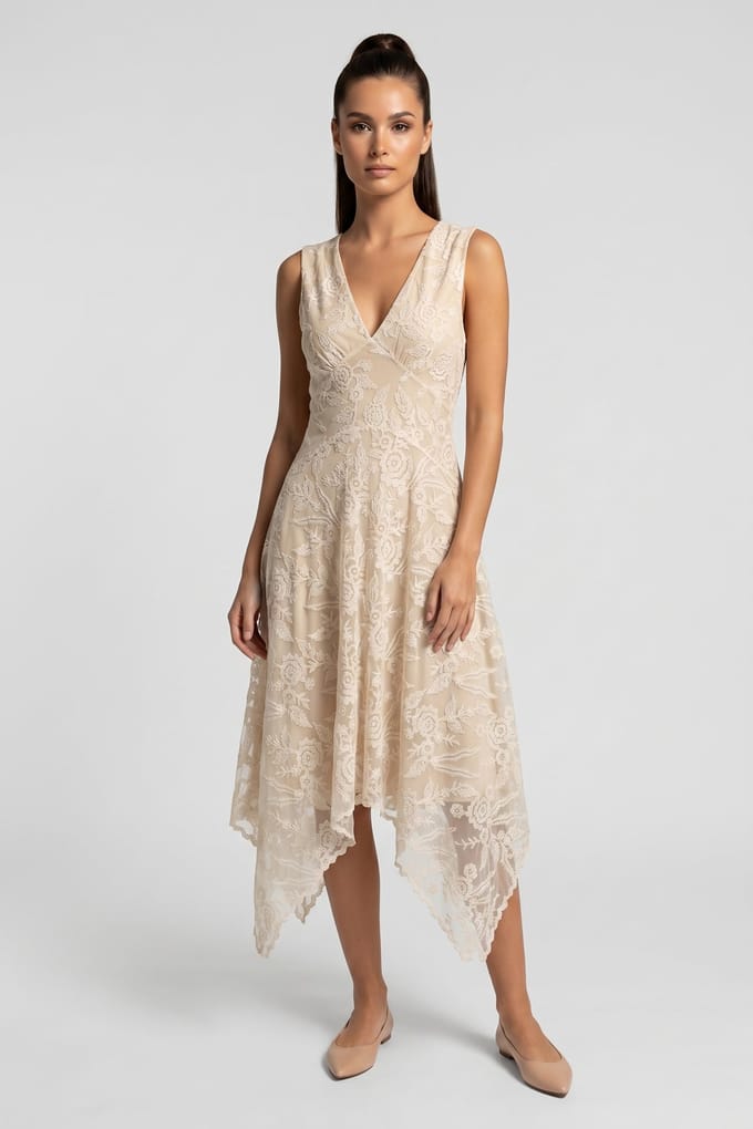 & Other Stories Delphie Lace Dress White Größe: 36 | Midikleider Outlet | Damen | Weiß