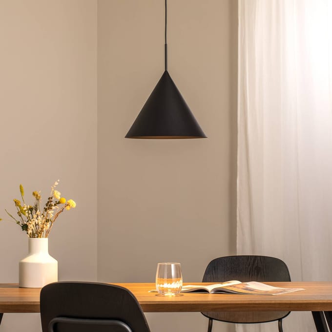 Eko-Light Kapitale hanglamp, zwart, 1-lamp, Ø 32 cm, GX53