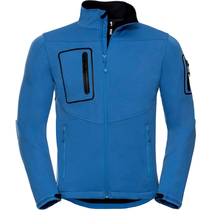 Russell Heren Sport Zachte Shell Jas (Azuurblauw)