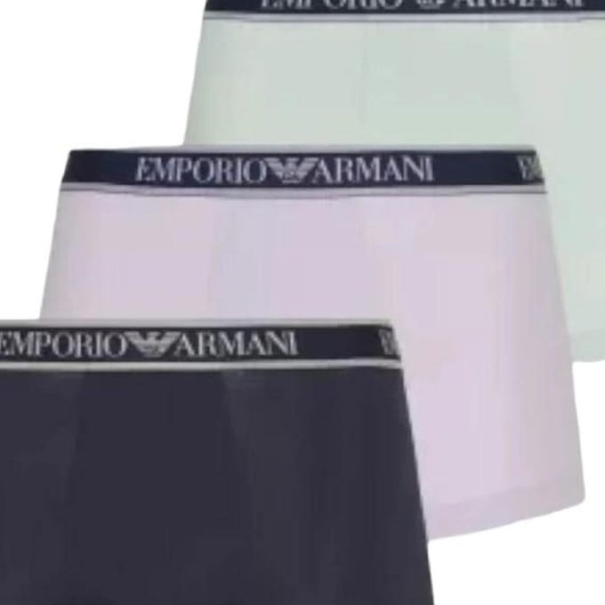 Emporio Armani Logo Elastische Taille Boxer Briefs 3-Pack Heren ondergoed 111357-4R717-13082 M white