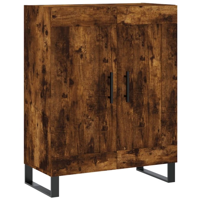 vidaXL - Dressoir - 69,5x34x90 - cm - bewerkt - hout - gerookt - eikenkleurig