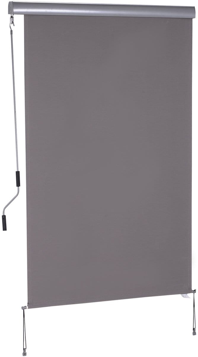 REDOM - Verticale Zonwering - Ademend Doek - Voor Balkon En Terras - Aluminium - Grijs