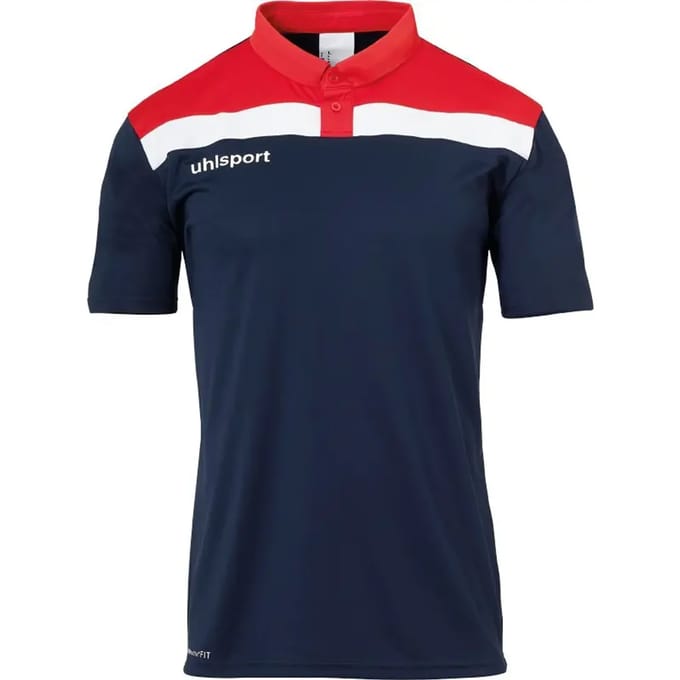 Uhlsport Offense 23 Polo Kinderen - Marine / Rood / Wit | Maat: 164
