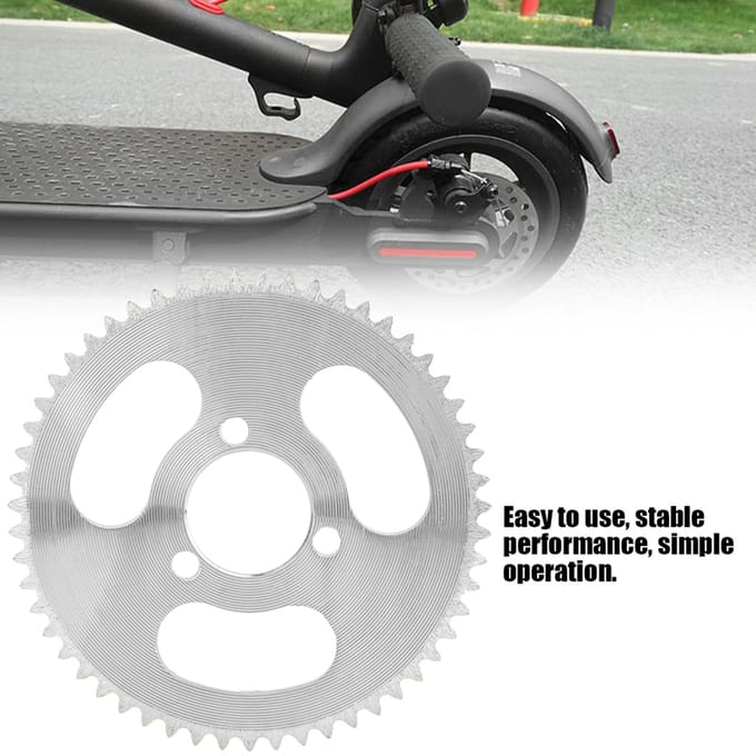 Metalen 55 tanden 25H 3 gaten crankstel tandwielplaat elektrische scooter tandwiel accessoire white