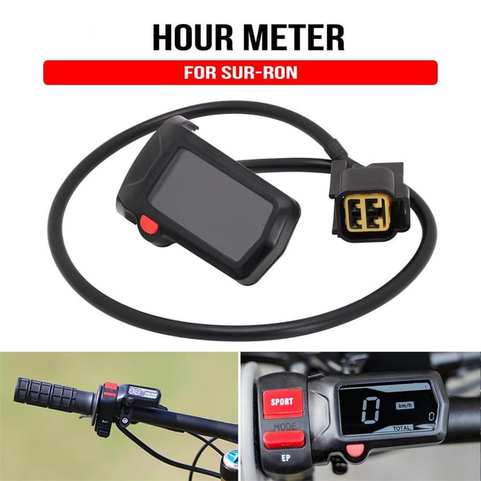 Compteur horaire de moto, compteur de vitesse sur guidon pour vélo électrique Sur-Ron Light Bee gray