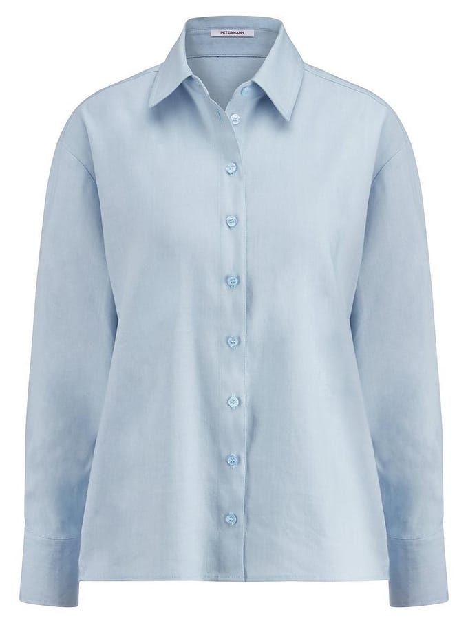 Lange blouse Van Peter Hahn blauw