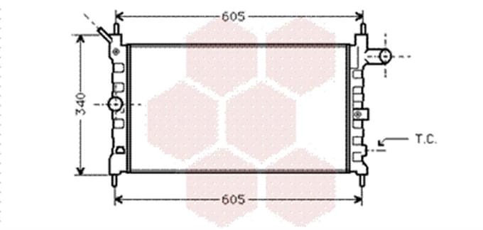 Van Wezel - RADIATOR VOOR OPEL ASTRA F 1991-1998 1300114