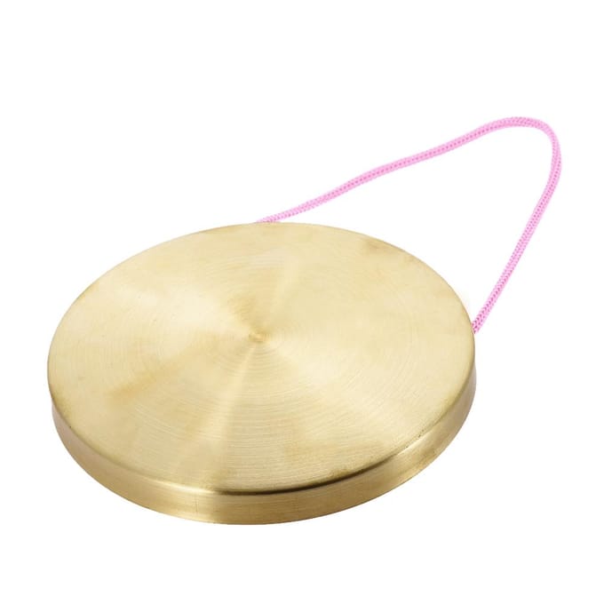 15cm Hand Gong Cymbals Messing Koper Kapel Opera Percussie Instrumenten met Ronde Speelhamer 1 beige