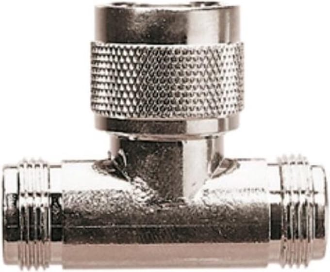 N (m) - 2x N (v) T-adapter - 50 Ohm