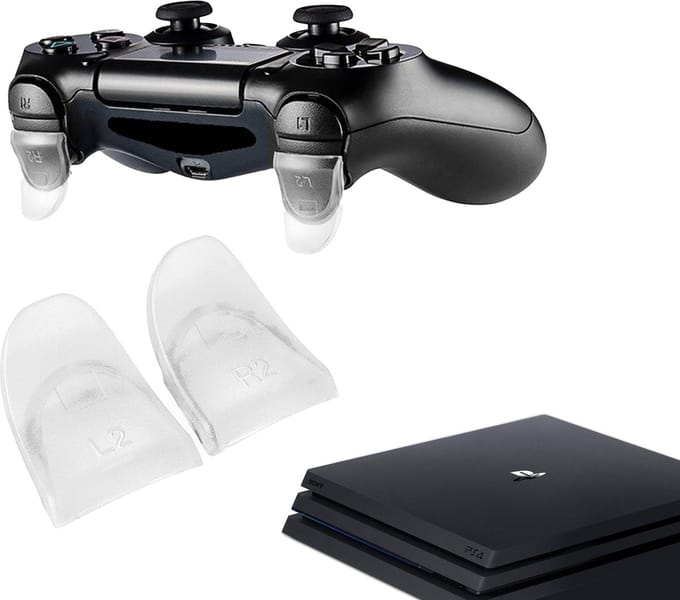 Gadgetpoint - Controller Triggers voor PS4, PlayStation 4 - Trigger Stops Buttons - R2 - L2 - Performance Gaming Accessoires - Wit