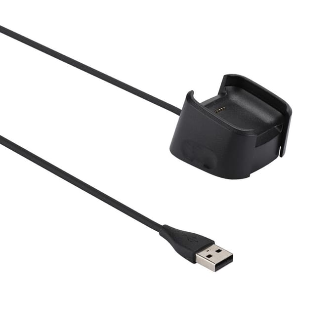 2PCS Chargeur à Interface Magnétique à Sonde 5V 1A pour Bracelet Montre Connectée Fitbit Versa2 black