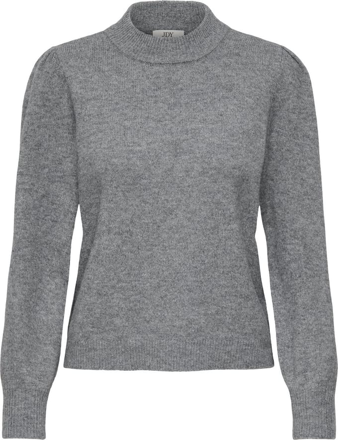 Jacqueline de Yong Trui Jdyrue Life L/s Pullover Knt Noos 15216638 Medium Grey Melange Dames Maat - L