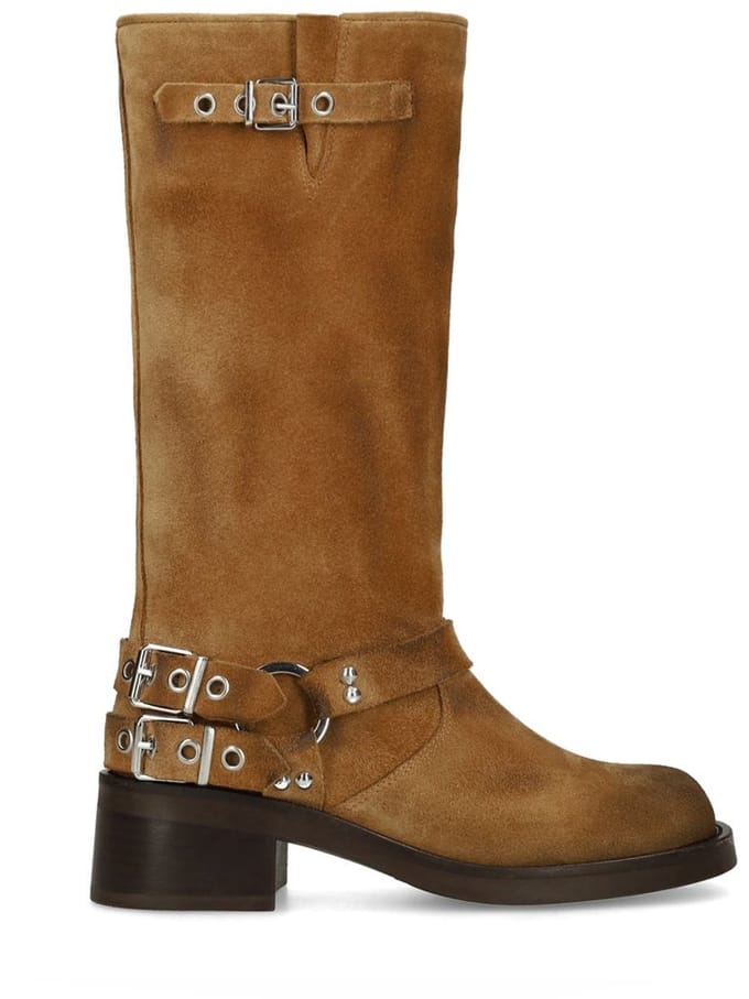 Sacha - Dames - Bruine buckle biker boots - Maat 37