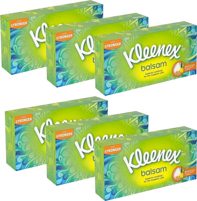 Kleenex Balsam Tissues - 3 laags - voordeelverpakking - 6 x 64 stuks