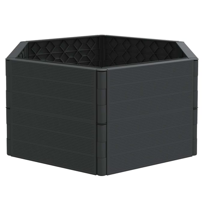 vidaXL - Plantenbak - PP - antracietkleurig