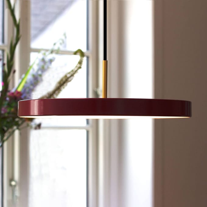 UMAGE Asteria medium LED hanglamp messing rood