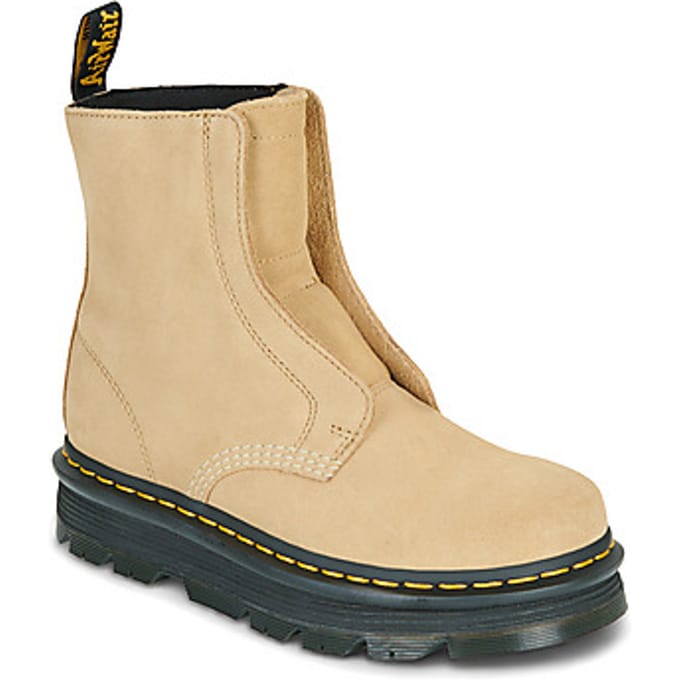 Laarzen Dr. Martens ZebZag Lace Less Laceless Boot Savannah Tan EH Suede