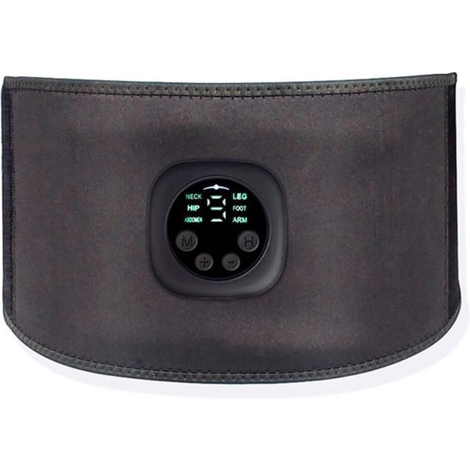 Intelligente unisex USB oplaadbare EMS fitnesstrainer riem LED-display elektrische spier zwart