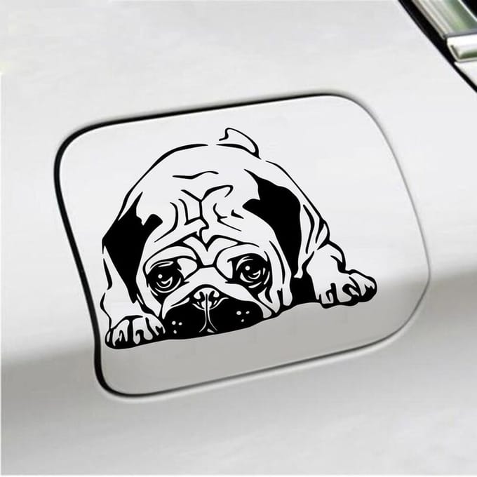 Bumpersticker - Hond - 11,6 X 16 - Zwart