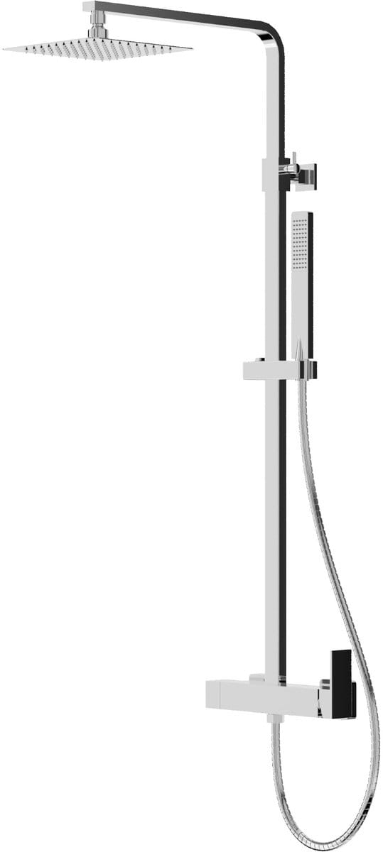 Domino Lavita Aquila chroom doucheset douchen complete douche doucheset met regendouche handdouche Set kraan modern design