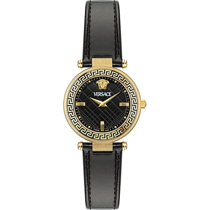 Versace Reve VE8B00224 Horloge - Leer - Zwart - Ø 35 mm