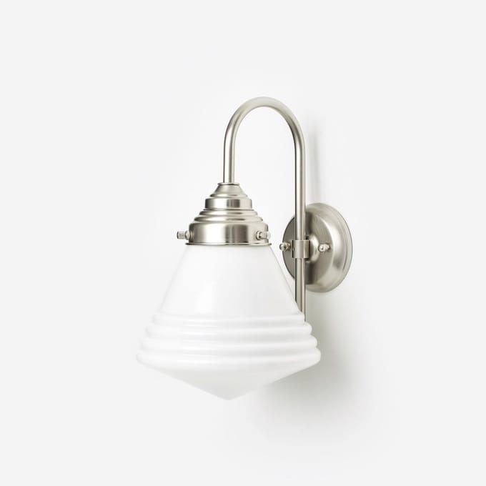 Wandlamp Luxe School Small Meander Matnikkel - Art Deco Trade