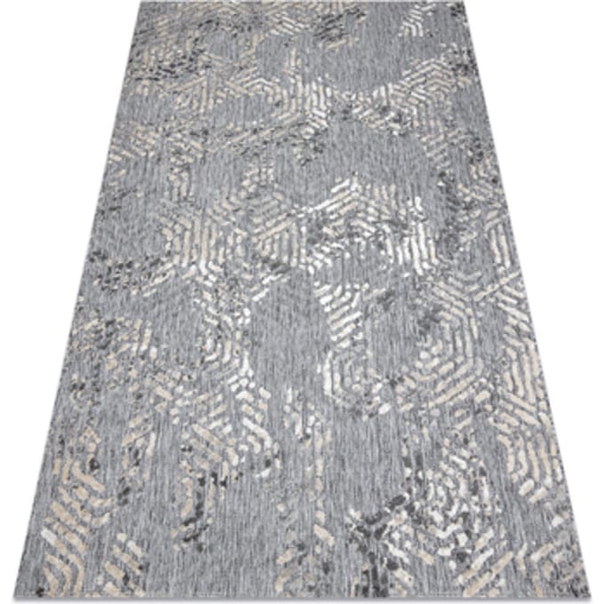 Kleden Rugsx Tapijt Structureel SOLE D3842 zeshoeken Plat gewev 80x250 cm