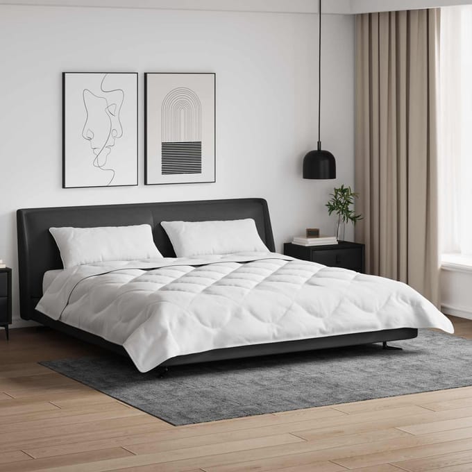 vidaXL - Dekbed - met - kussen - 3 - st - Wit - Microvezel