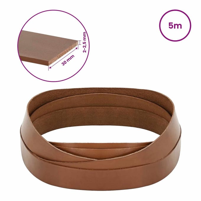 vidaXL - Leren - riem - 1 - Bruin - 500 - x - 3 - cm - Leer