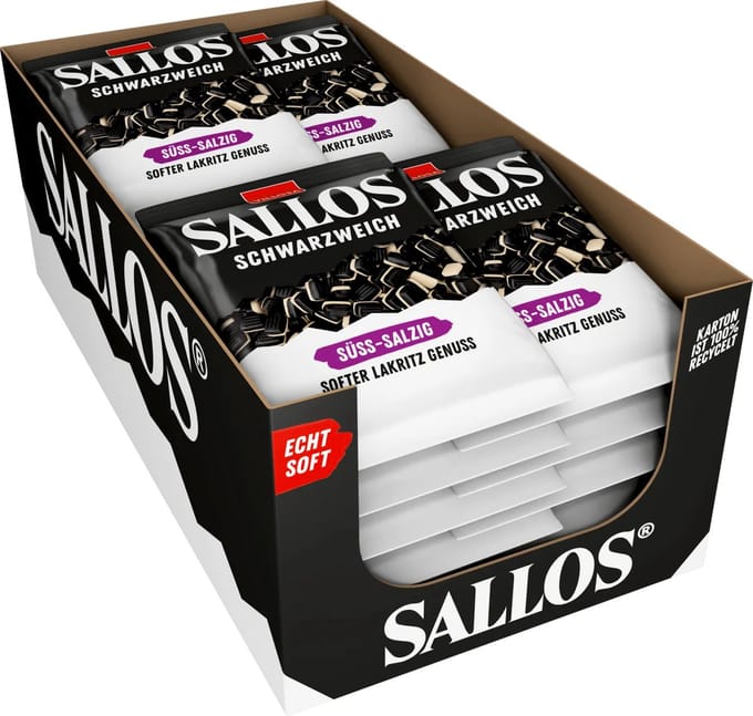 Villosa Sallos Schwarzweich Süß-Salzig (20x 200gr)