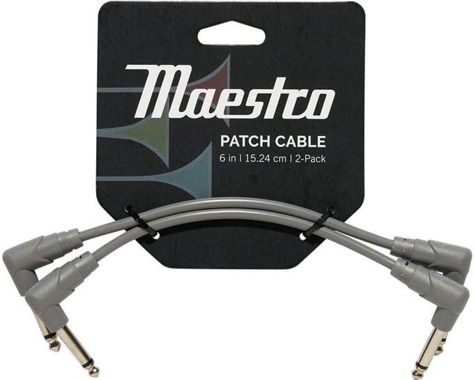 Gibson CABP-GRY Maestro Patch Kabels 15cm 2-Pack