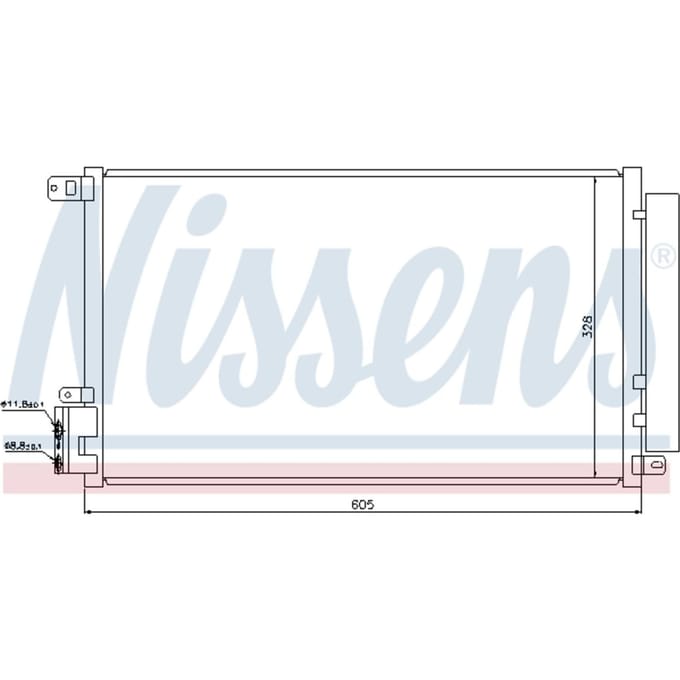 Condensator, airconditioning NISSENS 940095
