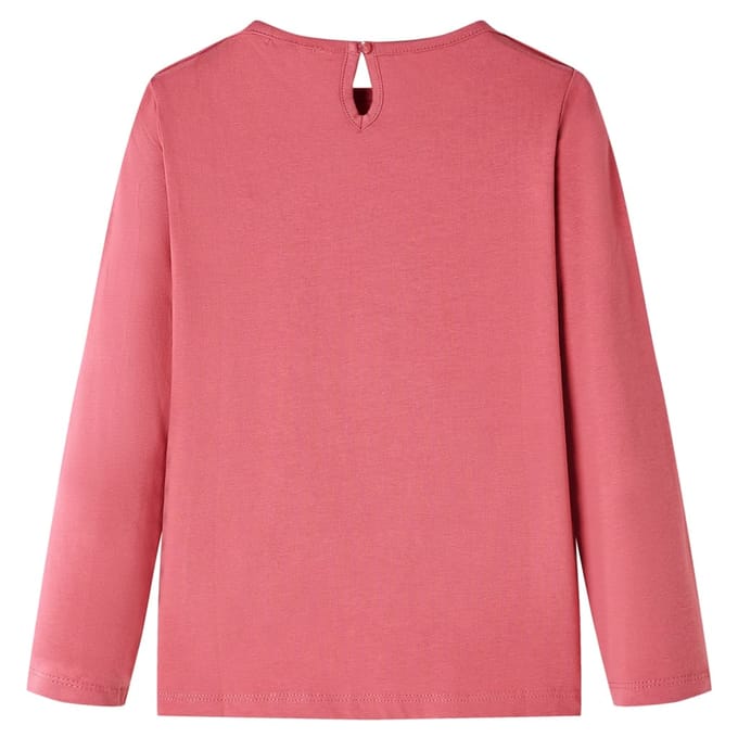 vidaXL Kindershirt met lange mouwen 140 oudroze