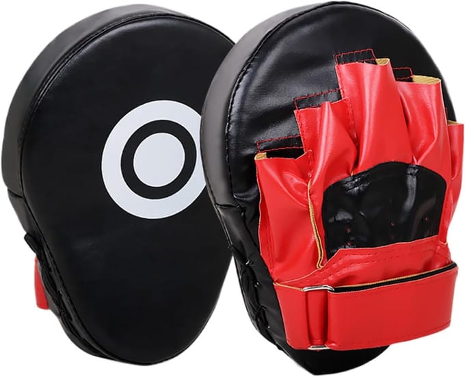 Boks Pads - Stootkussens Trainer - Kickboksen Training - Versterkte Structuur - 25 x 20 x 5 cm - Zwart