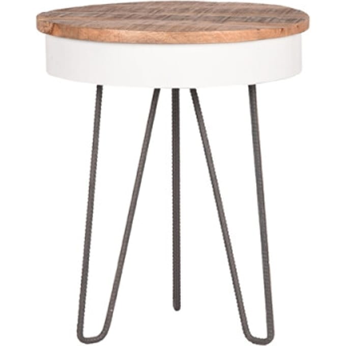 LABEL51 - Bijzettafel Saria - Wit - 44x44x53cm