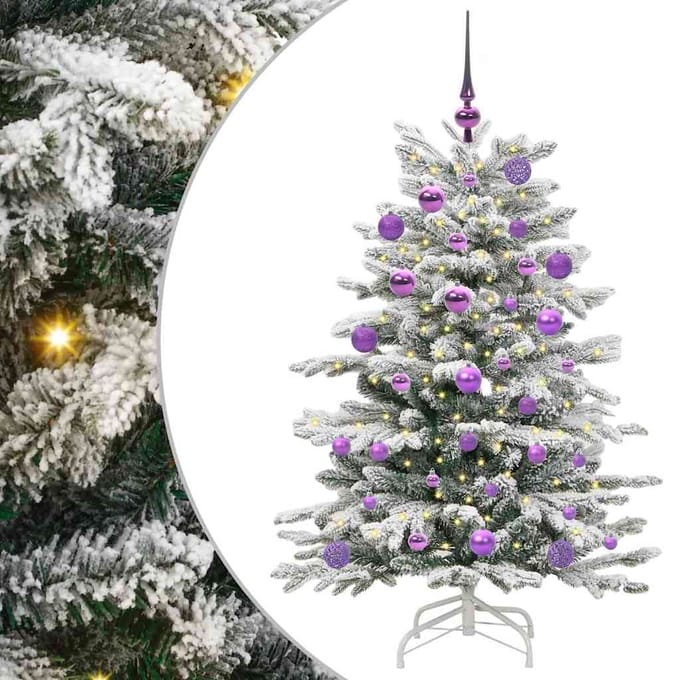 vidaXL Kunstmatige Inklapbare Kerstboom Wit 120 cm PE en PVC