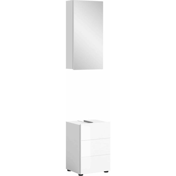 Vira badkamercombinatie wit hoogglans MDF TZ - 34x38x190cm