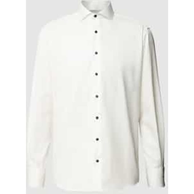 Regular fit zakelijk overhemd van twill