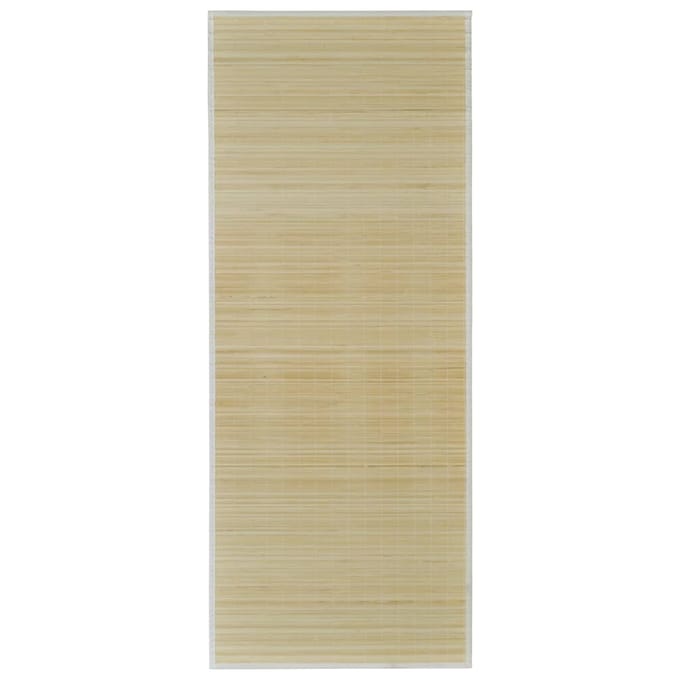 vidaXL - Tapijt - rechthoekig - 80x300 - cm - bamboe - naturel