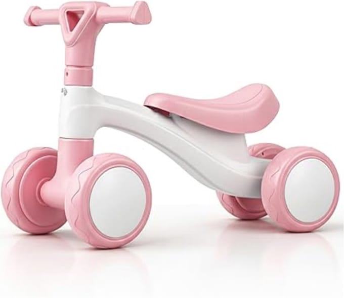 RWB® Loopfiets 2 Jaar - Loopfiets - Loopfiets Zonder Duwstang - Roze - ‎ 55cm x 26cm x 18cm