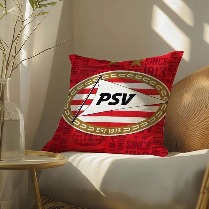 Psve-Eindhoven Kussensloop Kussensloop, Dubbelzijdig Bedrukt, Bankkussen, Slaapkamer Hoofdeinde Short plush 30*30(CM)-1Pcs