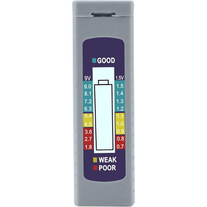 Draagbare Universele Digitale Batterij Tester Checker Batterij Capaciteit Checker voor AA AAA 9V 6F22 1.5V grijs