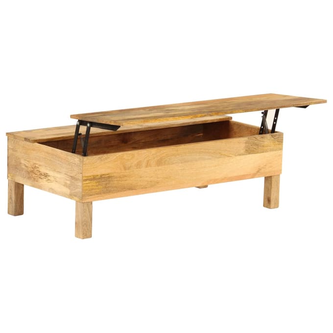 vidaXL - Salontafel - 110x55x35 - cm - massief - mangohout