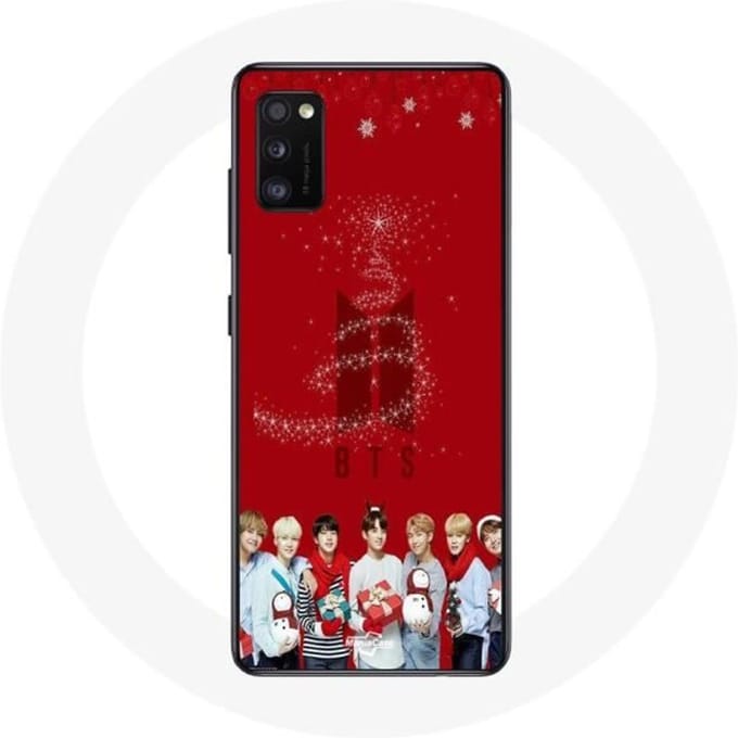 Coque pour Oppo A16 BTS Bangtan Garçons Fond Rouge Cadeau de Noël 2023
